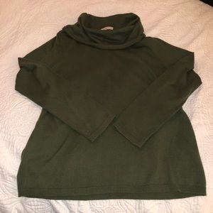 LOFT Olive Green Turtle Neck Sweater